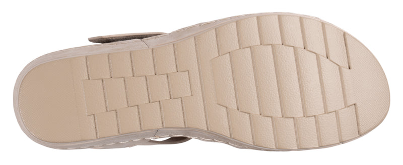 Women's Yuna Nude Strappy Wedge Sandals