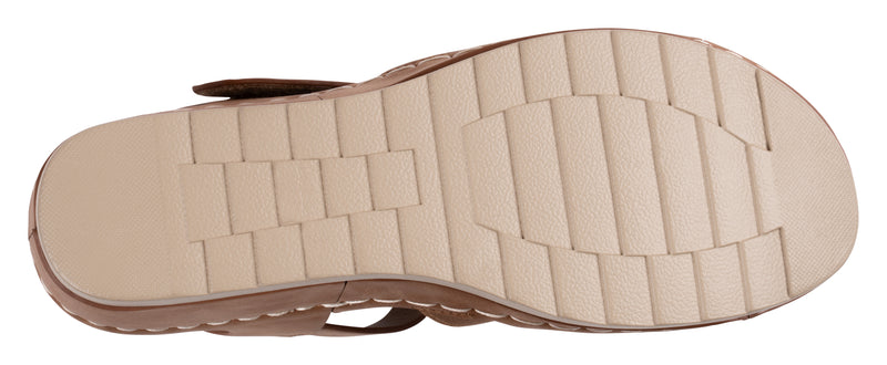 Women's Yuna Tan Strappy Wedge Sandals