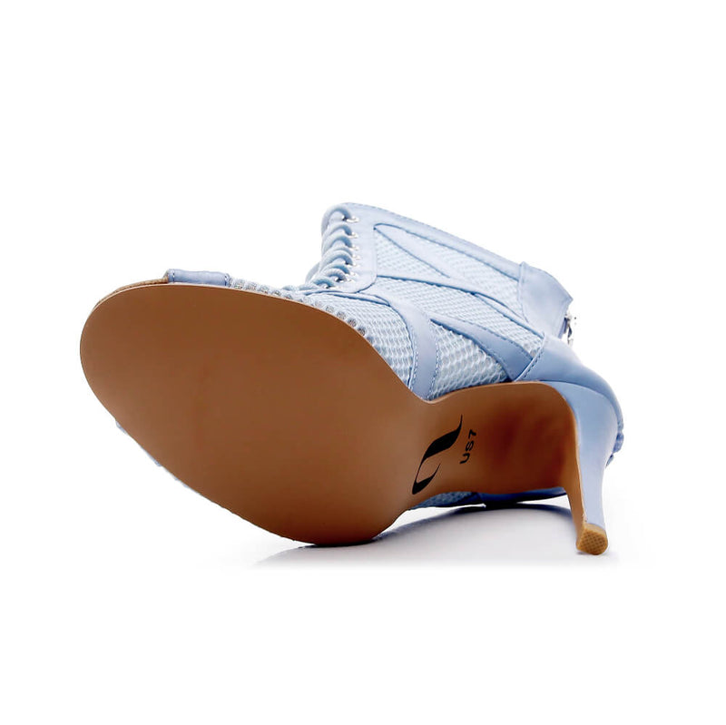 Xiomara - Light Blue Vegan Leather - Street Sole