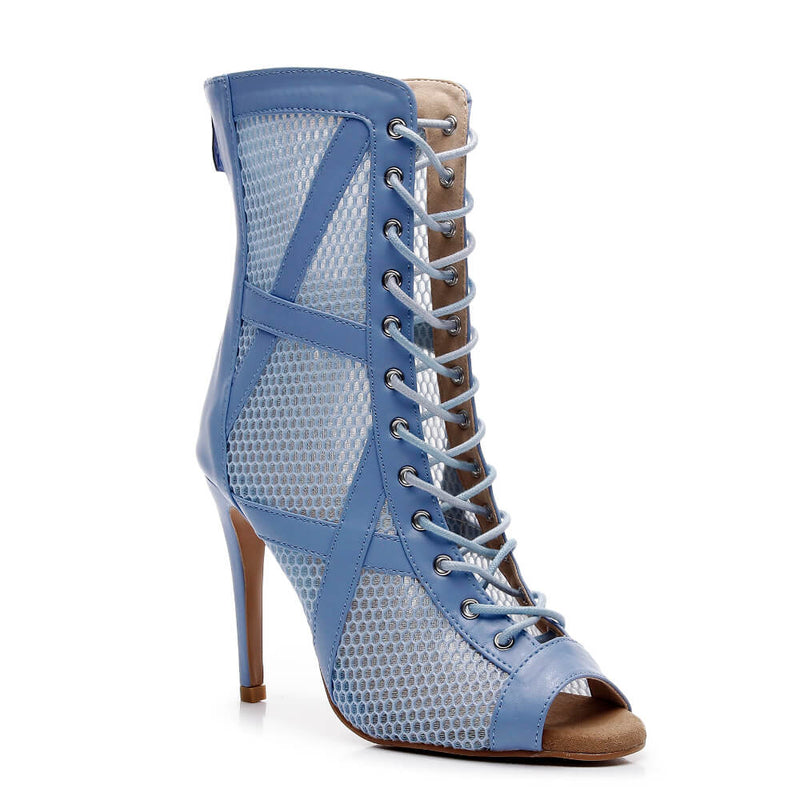 Xiomara - Light Blue Vegan Leather - Suede Sole