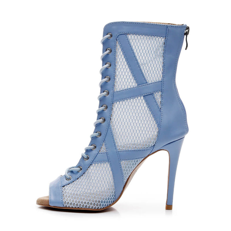 Xiomara - Light Blue Vegan Leather - Suede Sole