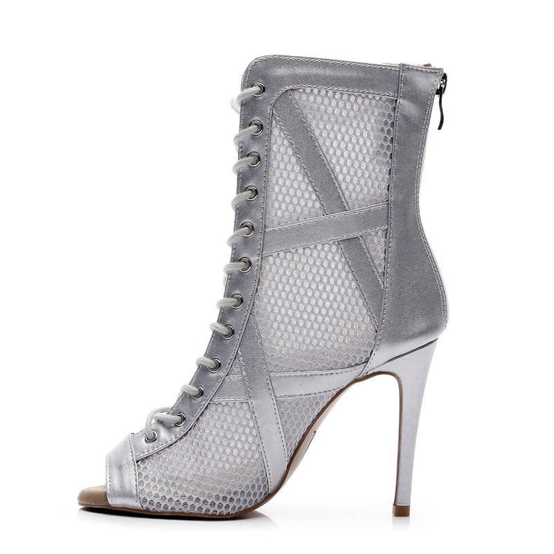 Xiomara - Matte Silver Vegan Leather - Street Sole