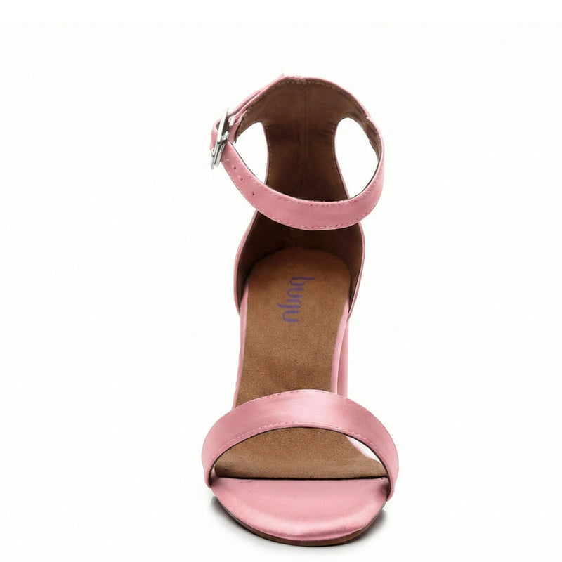 Zoe Block - Light Pink Satin - Street Sole
